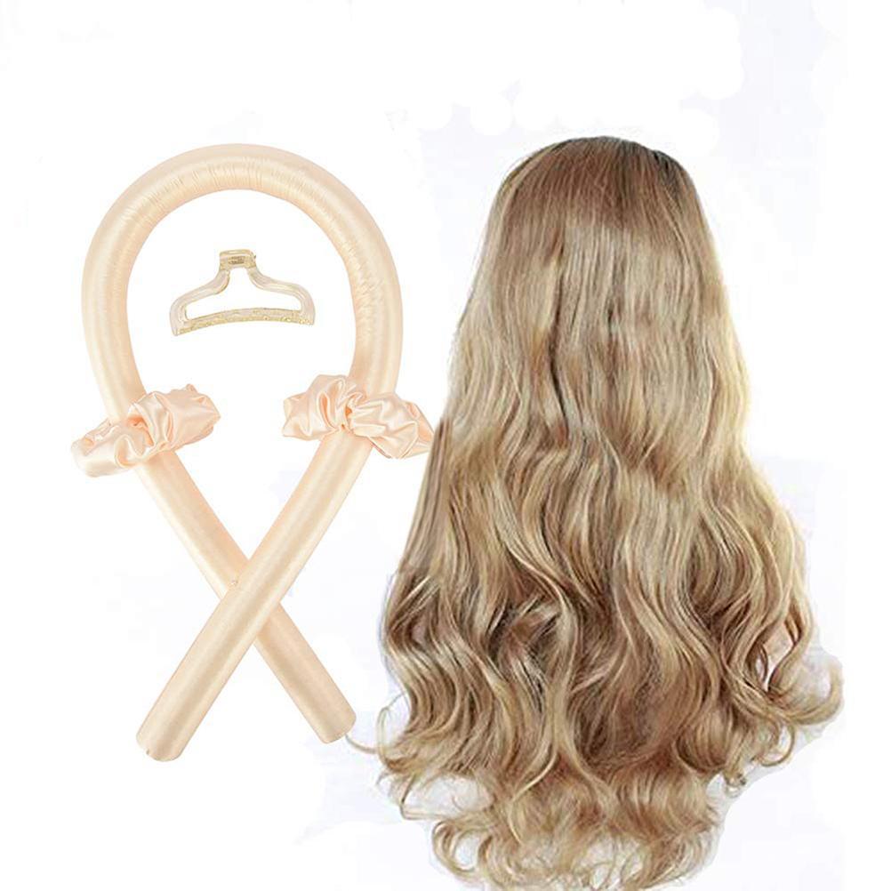 Lockenband ohne Hitze (Heatless Curling Rod Headband) – Haarband/Lockenstab zum Locken ohne Wärme, mit Ribbon-Haarrollern; weiches Schlaf-Haarband