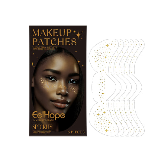 Eelhope Party Freckle Tattoo Sticker – Natürliche Sommersprossen mit Glitter Spots (Water-Transfer, wasserfest & langanhaltend)