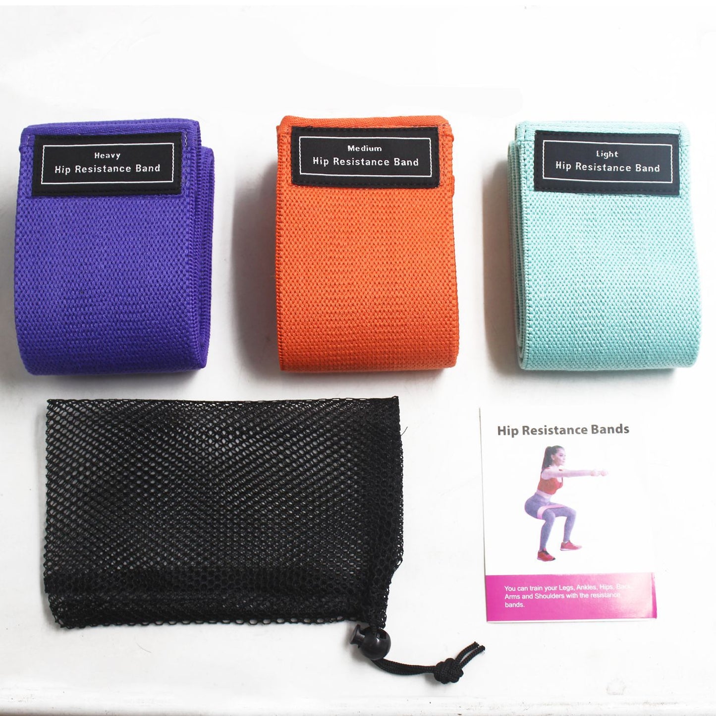 Widerstandsband / Fitnessband für Körperformung – ideal für Kniebeugen, Hip-Training (Po-Training), Yoga und Fitness; Stretch- und Resistance-Band.