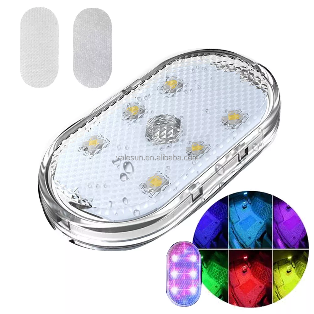 5V LED-Innenraumbeleuchtung fürs Auto – Leselampe mit Finger-Touch-Sensor; magnetische LED-Leuchten mit USB-Ladefunktion, 6 LED-Leuchtmittel, geeignet als Auto-Türlicht.