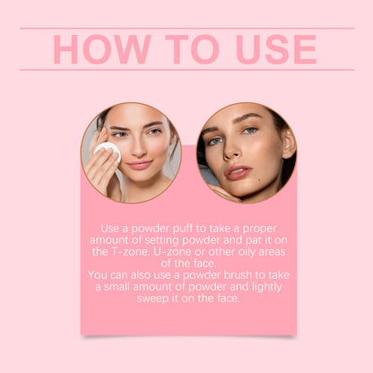 EELHOE Setting Powder mit Pinsel (Beige) – natürliches, leichtes Finish (trocken & nass anwendbar)