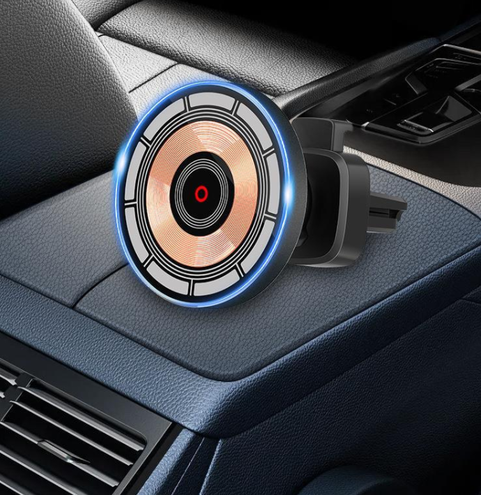 5W magnetisches Schnellladegerät fürs Auto – kabelloser Kfz-Handyhalter mit magnetischem Standfuß/Mount; Qi-Auto-Wireless-Charger.