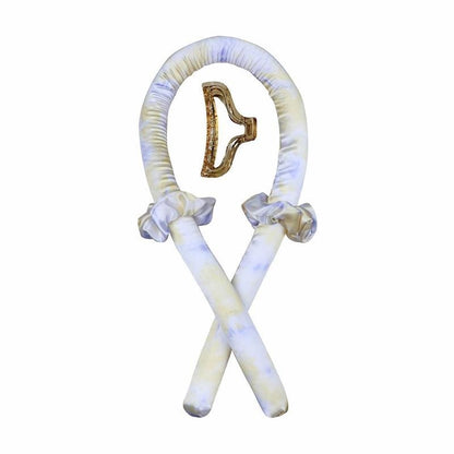 Lockenband ohne Hitze (Heatless Curling Rod Headband) – Haarband/Lockenstab zum Locken ohne Wärme, mit Ribbon-Haarrollern; weiches Schlaf-Haarband
