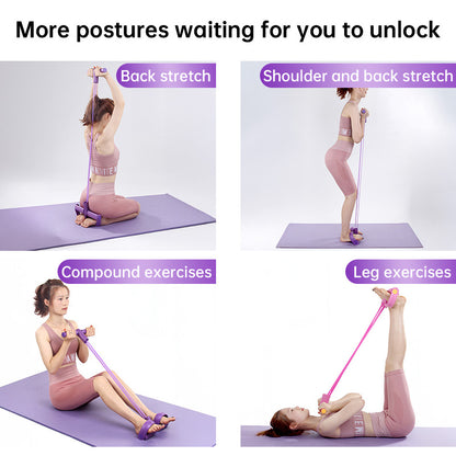 6-in-1 Multifunktionales Widerstandsband-Set für Ganzkörpertraining.