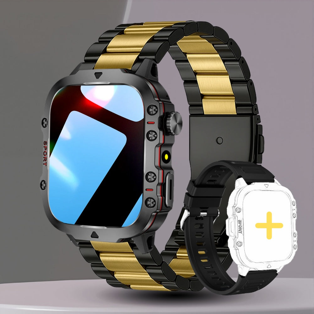 Smart Sports Outdoor Smartwatch / Fitness-Tracker H19 – mit Herzfrequenzmessung, Schrittzähler und Schlaftracking; Bluetooth-Anrufe, kompatibel mit iOS.