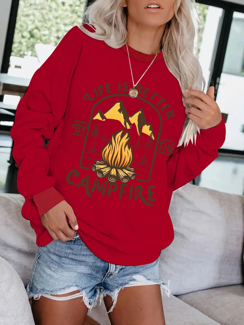 Sweatshirt mit Camping-Motiv