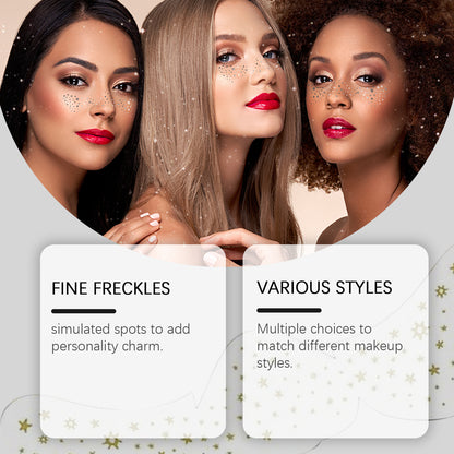 Eelhope Freckle Spot Makeup Patches – Glitzer Spot Tattoo Sticker für Sommersprossen-Look & Kontur (Easy Apply)