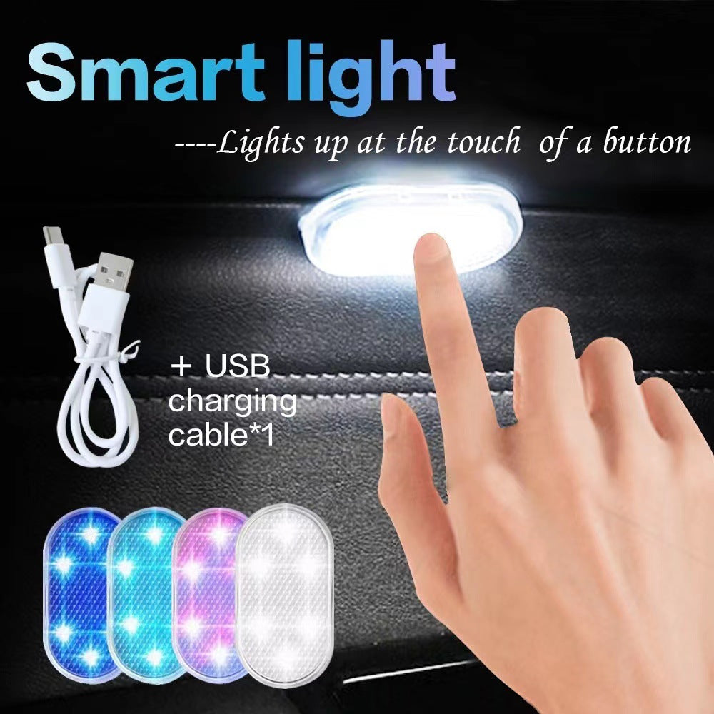 5V LED-Innenraumbeleuchtung fürs Auto – Leselampe mit Finger-Touch-Sensor; magnetische LED-Leuchten mit USB-Ladefunktion, 6 LED-Leuchtmittel, geeignet als Auto-Türlicht.