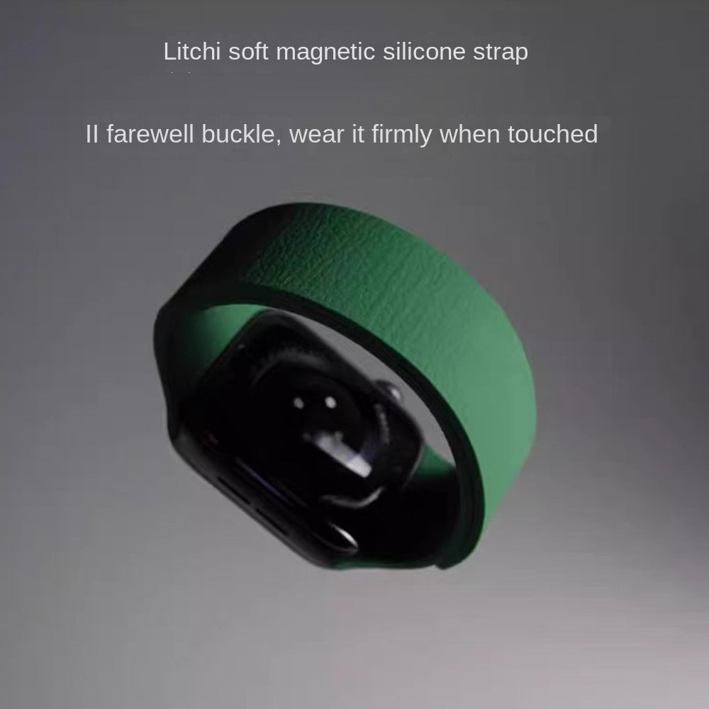 Silikon-Armband für Apple Watch / Huawei Watch 5 / Samsung GT5 – Magnetverschluss & Lychee-Pattern