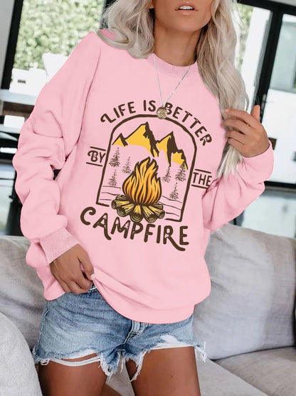 Sweatshirt mit Camping-Motiv