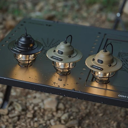 Retro Tannenzapfen-Campinglampe – Outdoor- & Zeltlicht – USB-C (Type-C) aufladbar