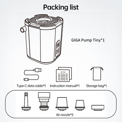 Mini-Elektropumpe zum Aufblasen/Entleeren von Luftmatratzen & Schwimmringen – tragbar, ideal fürs Camping