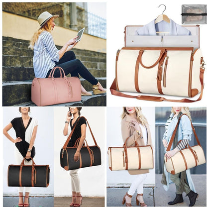 altbare Anzugtasche / Kleidersack mit großem Fassungsvermögen – Damenhandtasche und praktische Crossbody-Reise-/Business-Tasche, ideal als Gepäck- und Reisetasche.