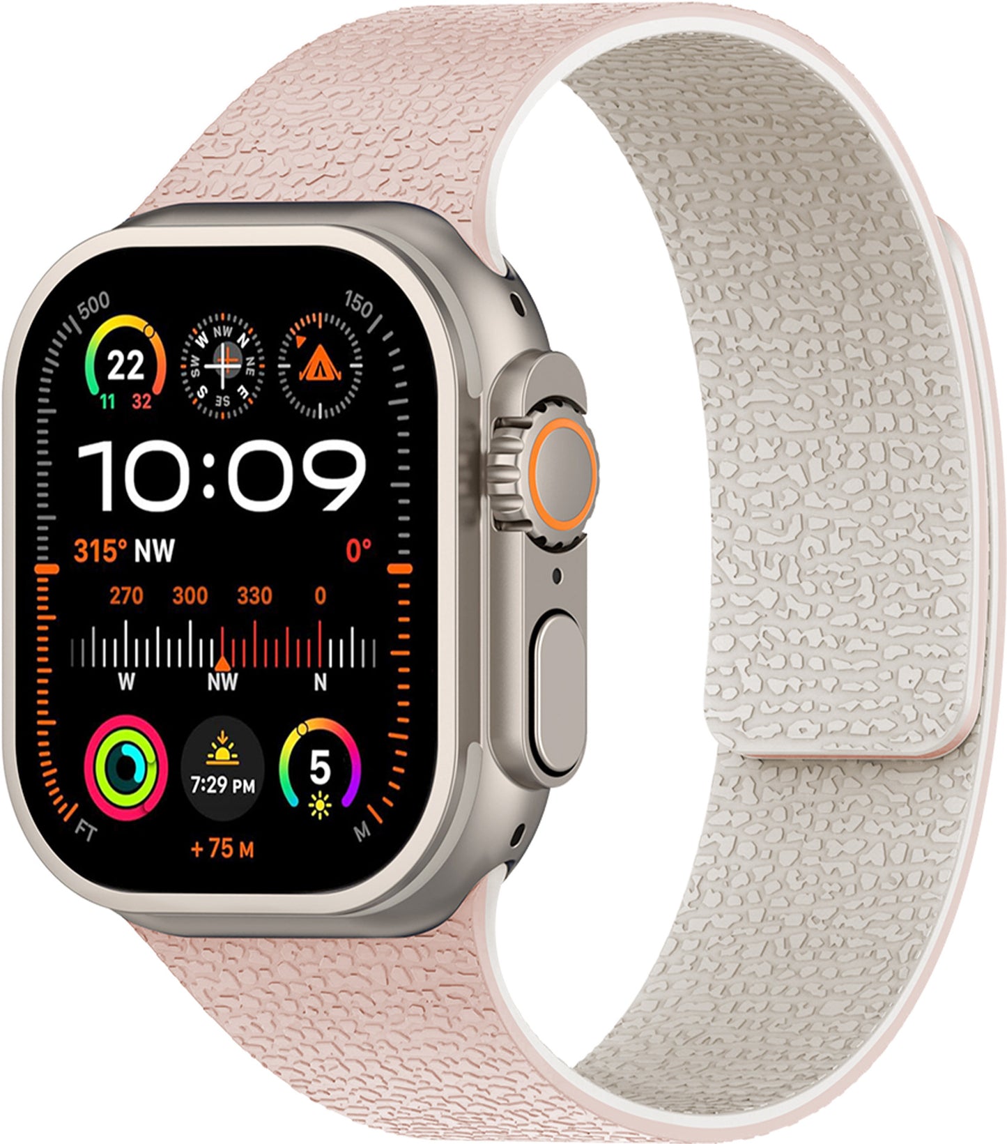 Silikon-Armband für Apple Watch / Huawei Watch 5 / Samsung GT5 – Magnetverschluss & Lychee-Pattern
