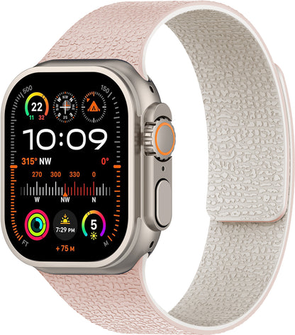 Silikon-Armband für Apple Watch / Huawei Watch 5 / Samsung GT5 – Magnetverschluss & Lychee-Pattern