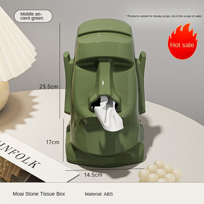 Kreative Gips-Taschentuchbox – Multifunktionale Deko-Statue mit Ablage