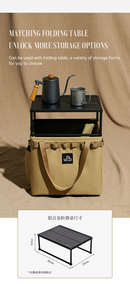 Outdoor-Camping Organizer-Box – tragbar, faltbar – Aufbewahrungstasche für Ausrüstung, Zelt & Camping-Besteck