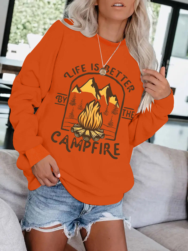 Sweatshirt mit Camping-Motiv