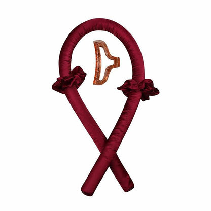 Lockenband ohne Hitze (Heatless Curling Rod Headband) – Haarband/Lockenstab zum Locken ohne Wärme, mit Ribbon-Haarrollern; weiches Schlaf-Haarband