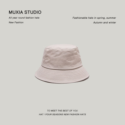 Lässiger, vielseitiger Trend-Bucket-Hat – schwarzer Fischerhut, faltbar, Sonnenschutz