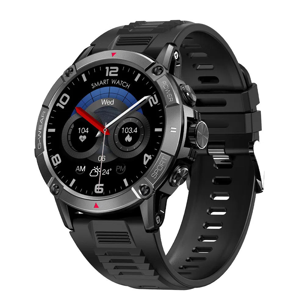 NX8 Smartwatch mit 1,52-Zoll-Display, One-Click-Kopplung, Bluetooth-Anrufen, Sport-/Training-Funktionen, Herzfrequenzmessung und IP68-Wasserschutz.