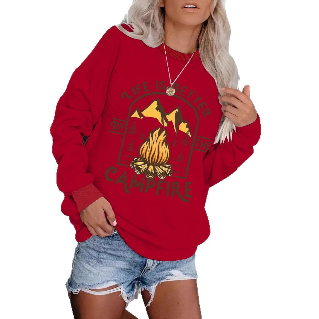 Sweatshirt mit Camping-Motiv